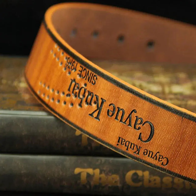 Men's Luxury Belt with Pin Buckle & Letter Print – Elevate Your Style - Next Level