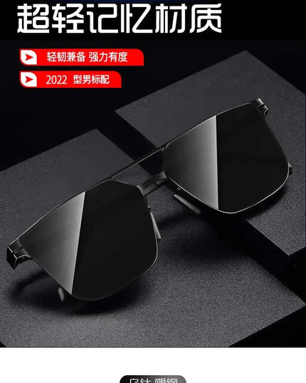 Polarized Sunglasses Men Fashion Square Big Frame for Stylish Eye Protection - Next Level