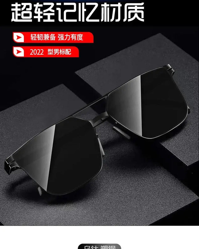 Polarized Sunglasses Men Fashion Square Big Frame for Stylish Eye Protection - Next Level