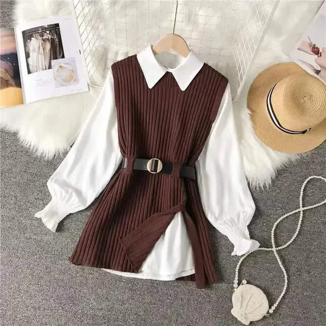 Spring Knitted Vest Set Women - Two Piece Knitted Outfit for Stylish Spring Looks - Next Level