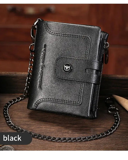 BULLCAPTAIN Leather Wallet for Men - Genuine Leather Business Wallet - Next Level