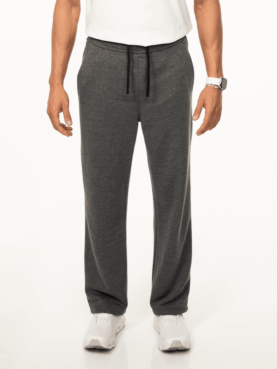 Bequeme Next Level Relaxhose in Anthrazit Melange, mit elastischem Bund und lockerer Passform, ideal für Freizeit und Komfort.