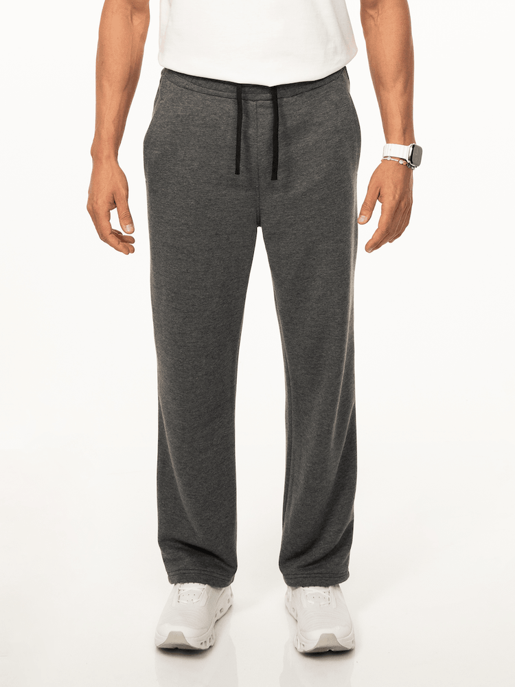 Bequeme Next Level Relaxhose in Anthrazit Melange, mit elastischem Bund und lockerer Passform, ideal für Freizeit und Komfort.