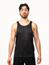 Schwarzes Next Level Active Tank Top, Vorderansicht, sportliches Tank-Design für Damen.