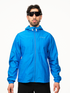 Blauer Windbreaker von Next Level, Vorderansicht, leichte Jacke mit Reißverschluss und sportlichem Design.