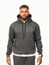 Zip-Hoodie Grey Melange von Next Level mit Kapuze, Reißverschluss und Seitentaschen im lässigen Stil