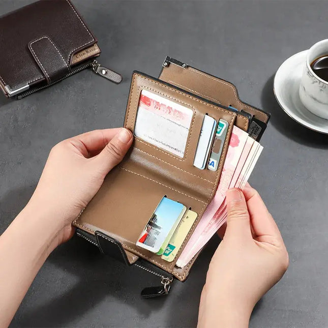 Business Men's Multifunctional Wallet Card Bag for Ultimate Convenience - Next Level