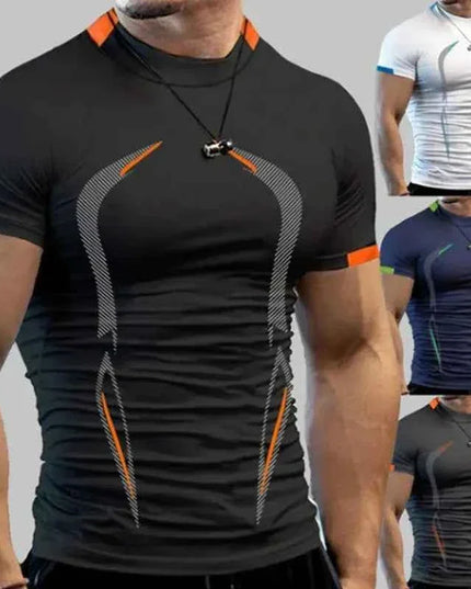 Men's Compression Gym Shirt Short Sleeve Bodybuilding Wear - Next Level