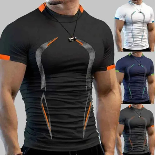 Men's Compression Gym Shirt Short Sleeve Bodybuilding Wear - Next Level