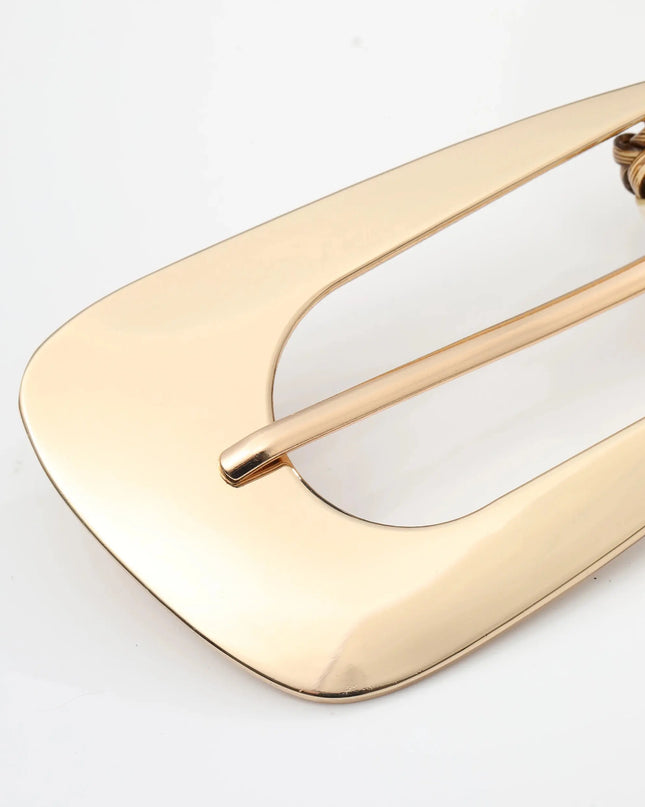 Women's Braided Belt with Irregular Metal Clasp - Next Level