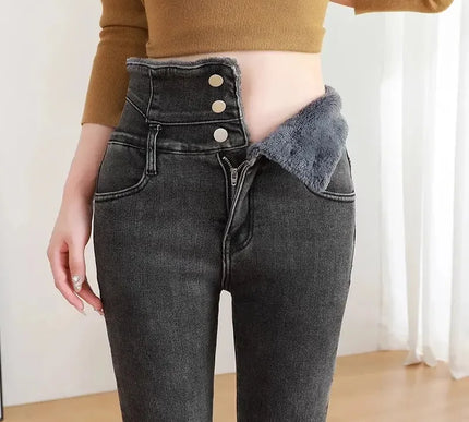 Alobee Thermische Winterhose hoch tailliert - Dicke Wärme für kalte Tage - Next Level