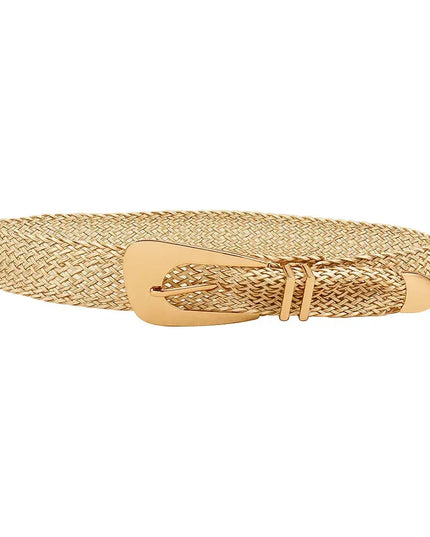 Women's Braided Belt with Irregular Metal Clasp - Next Level
