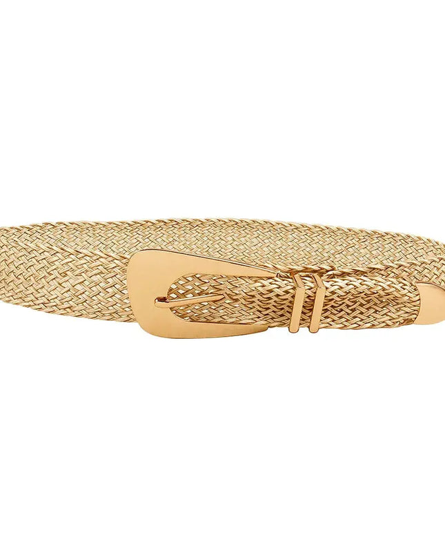 Women's Braided Belt with Irregular Metal Clasp - Next Level
