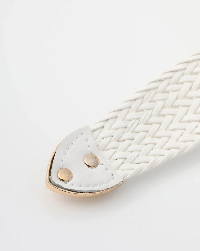 Women's Braided Belt with Irregular Metal Clasp - Next Level
