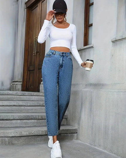 Benuynffy Vintage Women's Jeans American Basic - Next Level