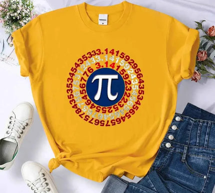 Lustiges Pi Spiral Geometrie T-Shirt für Frauen - Einzigartige Mathematik Bekleidung - Next Level