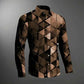 Texture Geometric Pattern Hawaiian Shirts For Men - Next Level