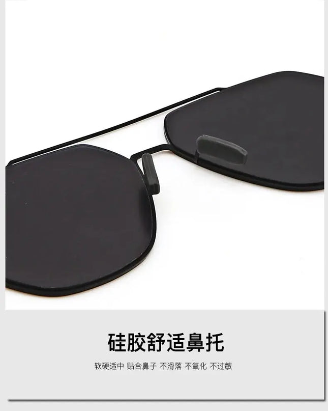 Polarized Sunglasses Men Fashion Square Big Frame for Stylish Eye Protection - Next Level