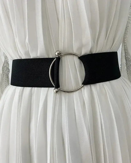 Belts for Women - Black Elastic Waist Belts for Women, Simple and Loose Design - Next Level