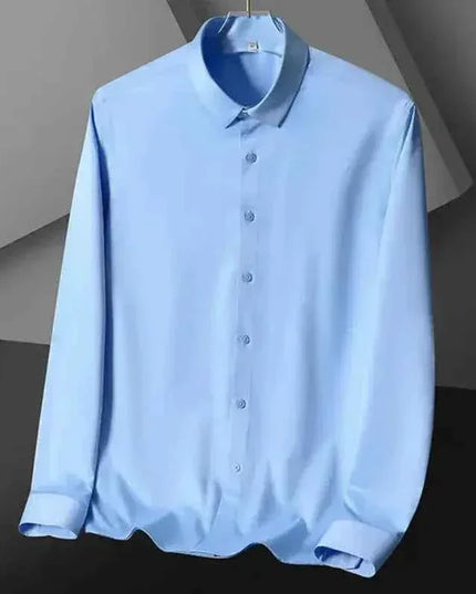 S-5XL Men's Long Sleeve Non-Iron Shirt - Wrinkle-Free Comfort and Style - Next Level