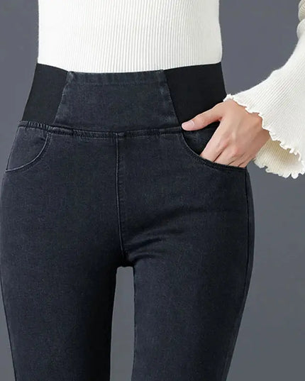 Elastic Waist Skinny Jeans Women for Spring Fashion - Next Level