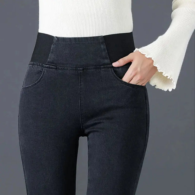 Elastic Waist Skinny Jeans Women for Spring Fashion - Next Level