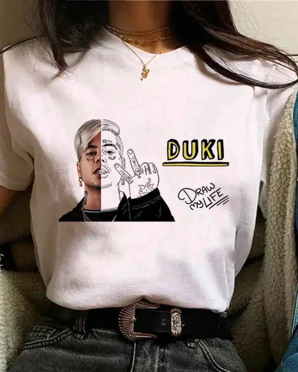 Duki Top Harajuku T Shirt - Funny Japanese Style Tee for Women - Next Level