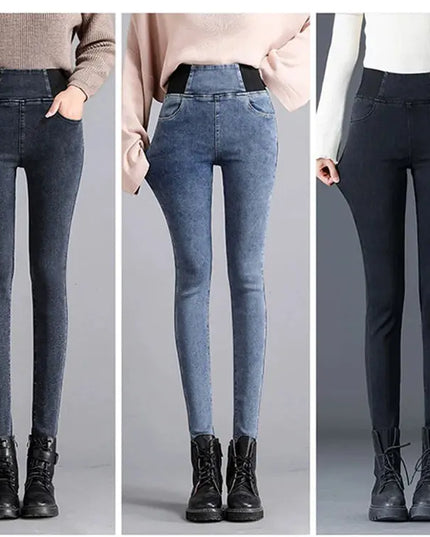 Elastic Waist Skinny Jeans Women for Spring Fashion - Next Level