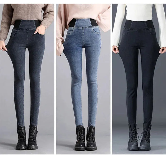 Elastic Waist Skinny Jeans Women for Spring Fashion - Next Level