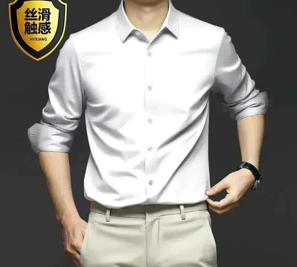 Herren Langarmhemd knitterfrei S-5XL - Stil und Komfort ohne Falten - Next Level