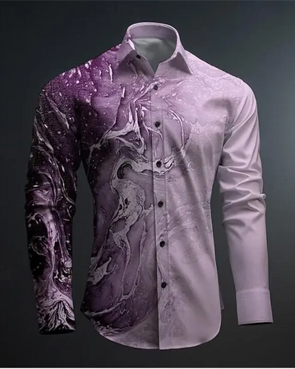 Men's 3D Printed Business Casual Shirt for Spring and Summer - Next Level