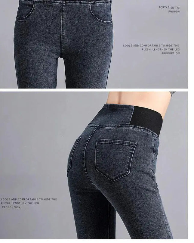 Elastic Waist Skinny Jeans Women for Spring Fashion - Next Level