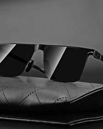 Polarized Sunglasses Men Fashion Square Big Frame for Stylish Eye Protection - Next Level