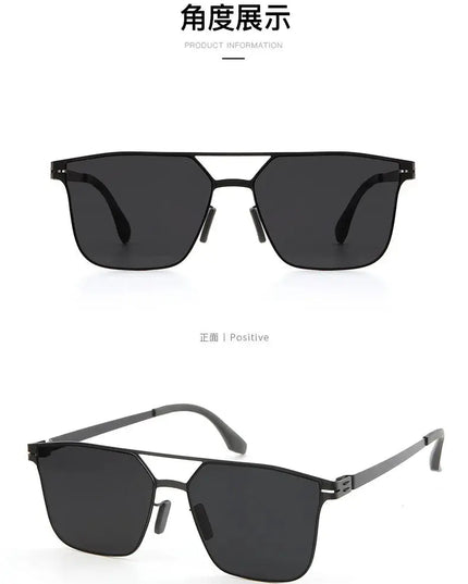 Polarized Sunglasses Men Fashion Square Big Frame for Stylish Eye Protection - Next Level