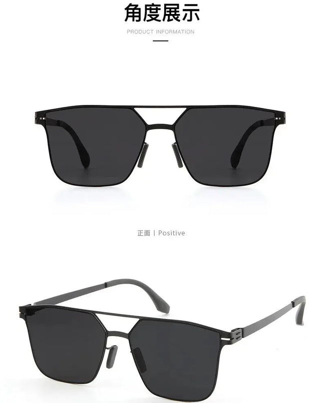 Polarized Sunglasses Men Fashion Square Big Frame for Stylish Eye Protection - Next Level