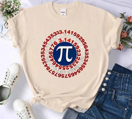 Lustiges Pi Spiral Geometrie T-Shirt für Frauen - Einzigartige Mathematik Bekleidung - Next Level