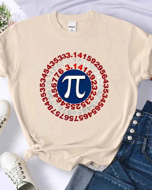 Funny Pi Spiral Geometry Shirt for Women - Unique Mathematics Apparel - Next Level