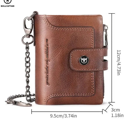 BULLCAPTAIN Leather Wallet for Men - Genuine Leather Business Wallet - Next Level