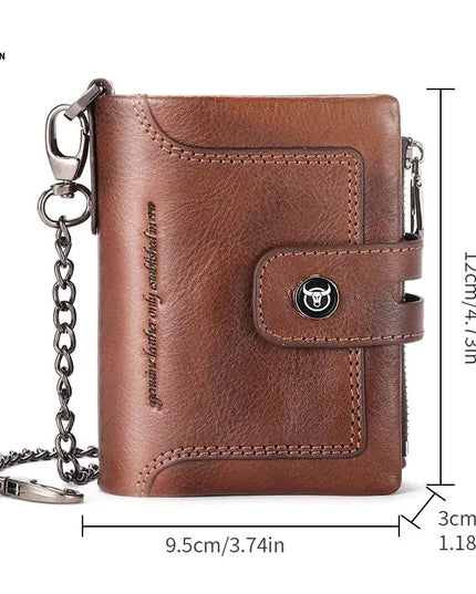BULLCAPTAIN Leather Wallet for Men - Genuine Leather Business Wallet - Next Level