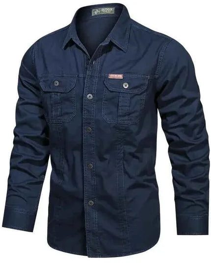 Cargo Shirts for Men Long Sleeve Casual Cotton Shirts - Next Level