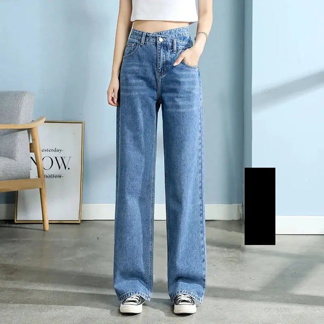 High Quality Wide Leg Cotton Jeans for Women - Stylish Denim Fashion - Next Level