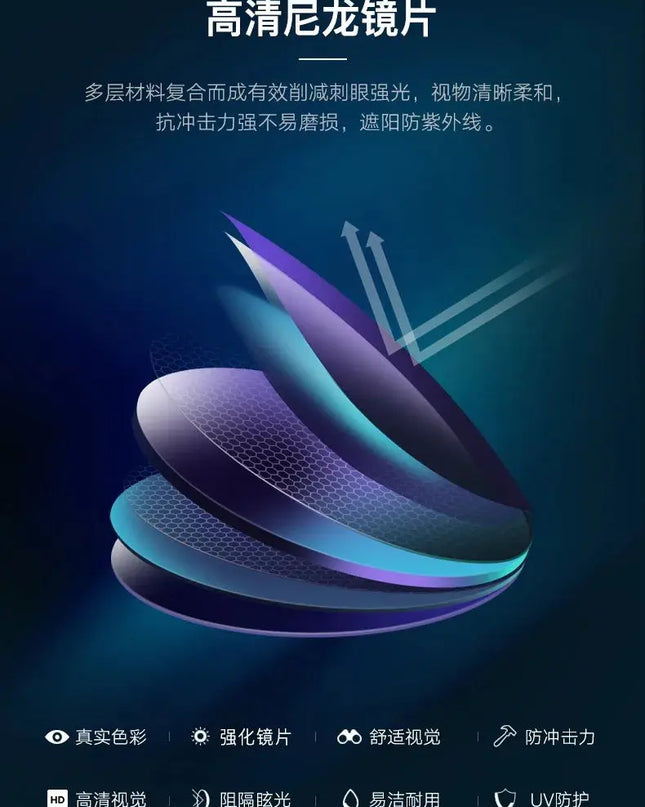 Polarized Sunglasses Men Fashion Square Big Frame for Stylish Eye Protection - Next Level