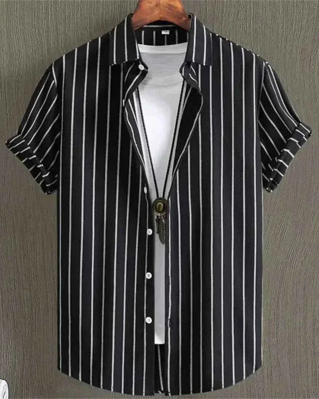 Hawaiian Shirts for Men Black Print High-Quality - Next Level