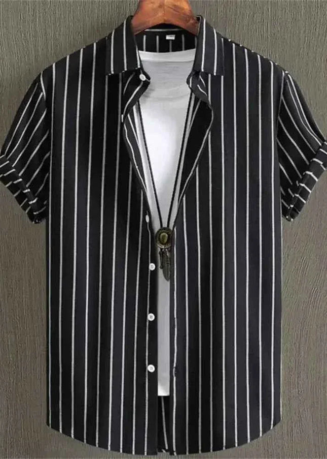 Hawaiian Shirts for Men Black Print High-Quality - Next Level