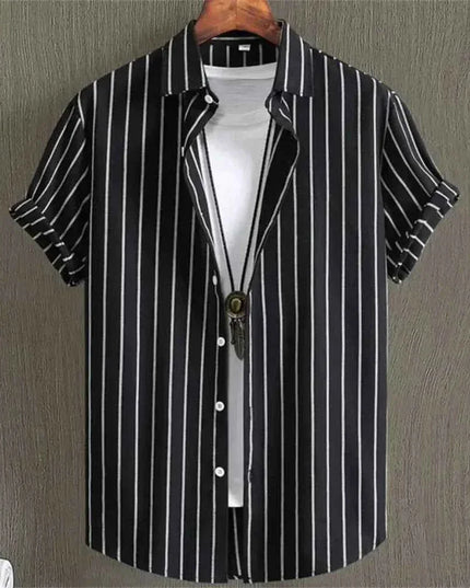 Hawaiian Shirts for Men Black Print High-Quality - Next Level