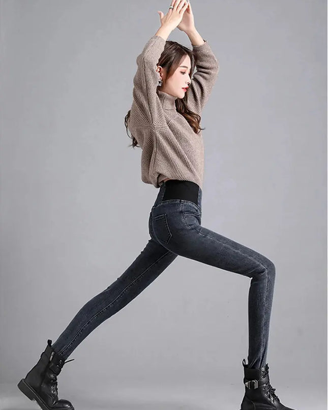 Elastic Waist Skinny Jeans Women for Spring Fashion - Next Level
