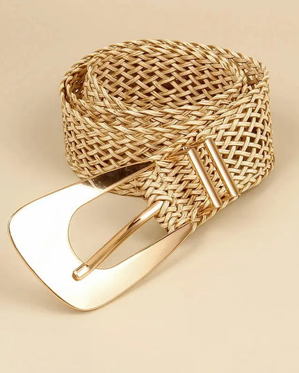 Women's Braided Belt with Irregular Metal Clasp - Next Level
