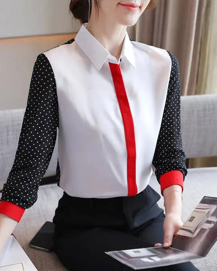 Office Lady Loose Lace Chiffon Shirts for Spring Fashion - Next Level