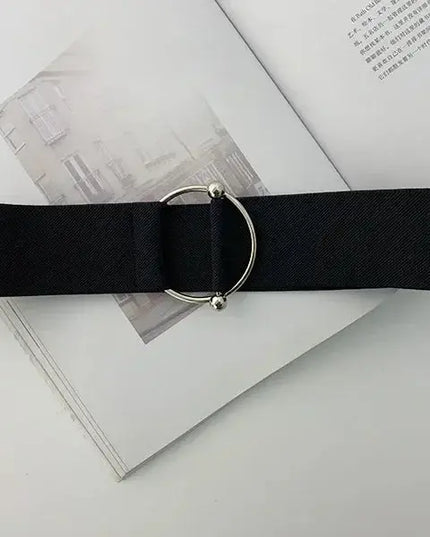 Belts for Women - Black Elastic Waist Belts for Women, Simple and Loose Design - Next Level