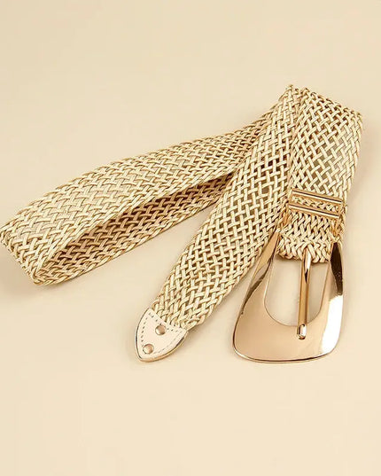 Women's Braided Belt with Irregular Metal Clasp - Next Level